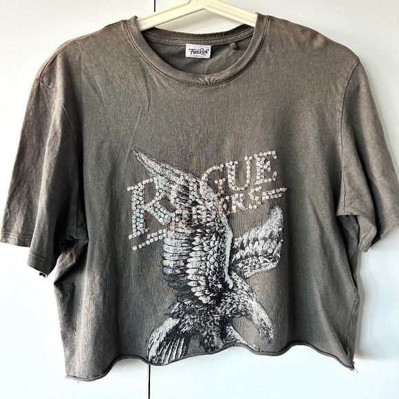 Fred Rich Crop T-shirt with Crystals - Picture 1 of 4